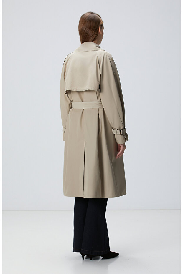 Bej Trench Coat - 4
