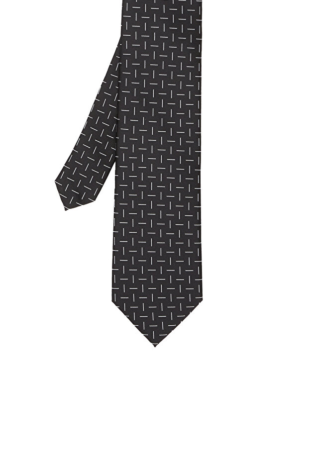 Siyah Desenli Kravat - 1