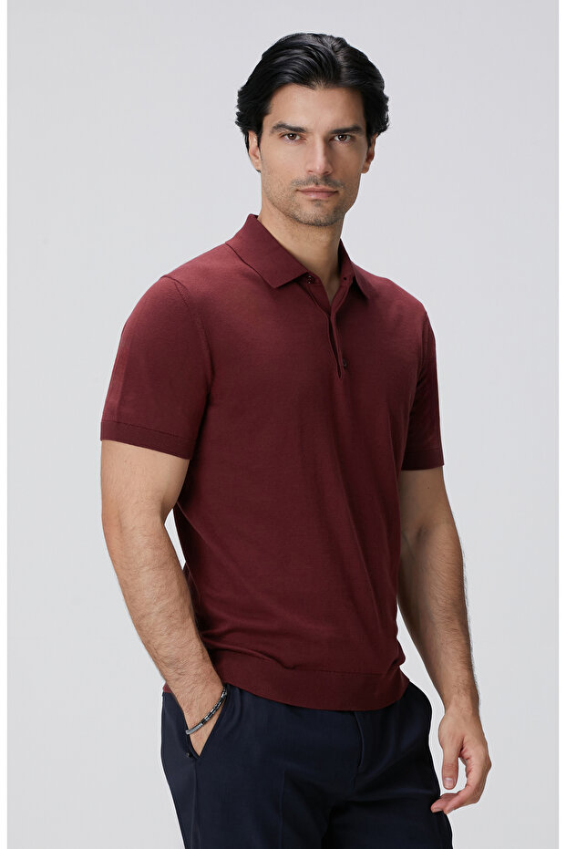 Bordo Basic Triko Kazak - 4