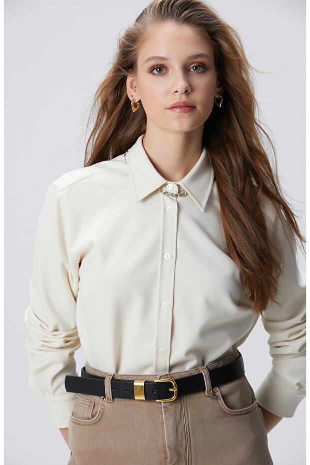 Kırık Beyaz Dış Gömlek - 2