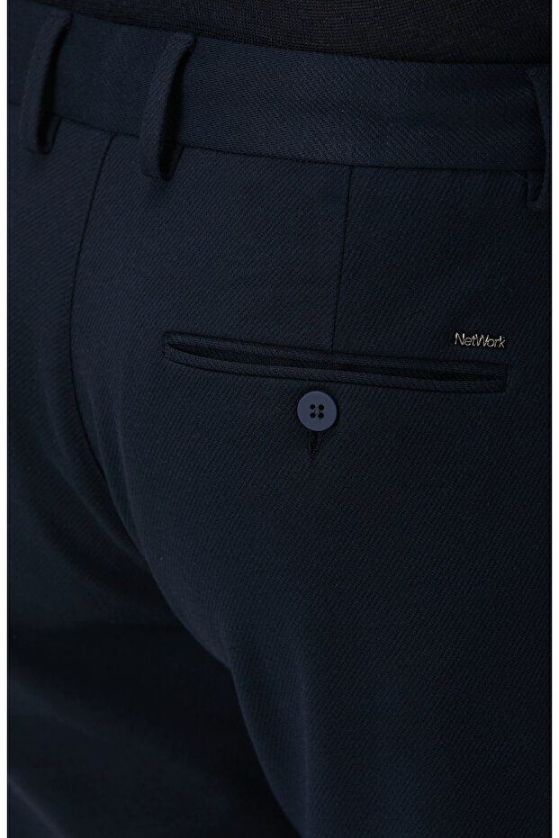 Lacivert Örme Pantolon - 6