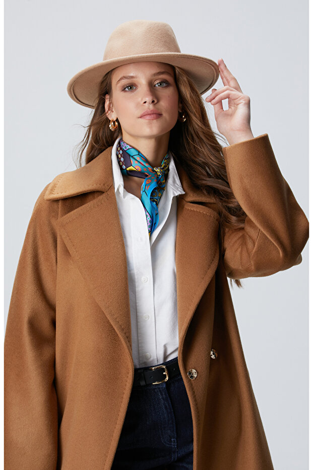 Camel Kadın Yün Şapka - 2