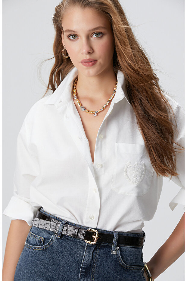 Beyaz Oxford Gömlek - 2