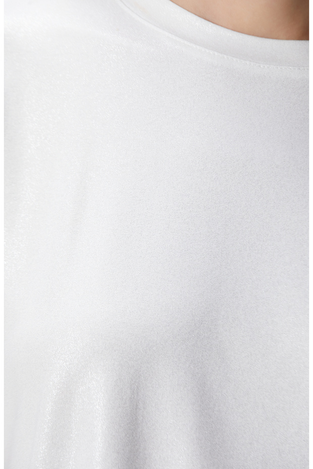 Kırık Beyaz Basic T-shirt - 6