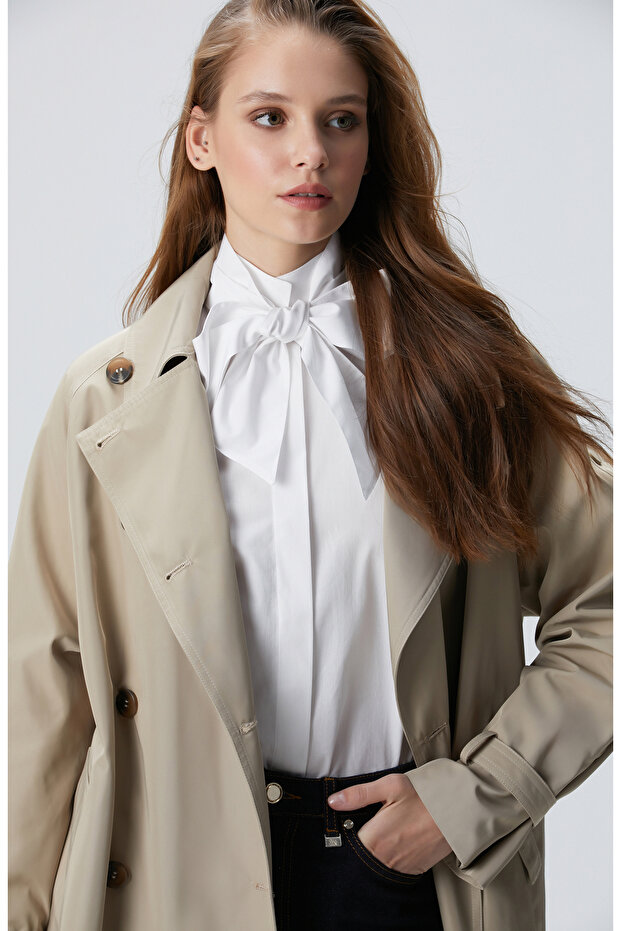Bej Trench Coat - 2