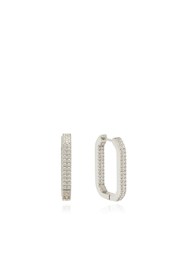 Silver Kadın Taşlı Küpe - 1