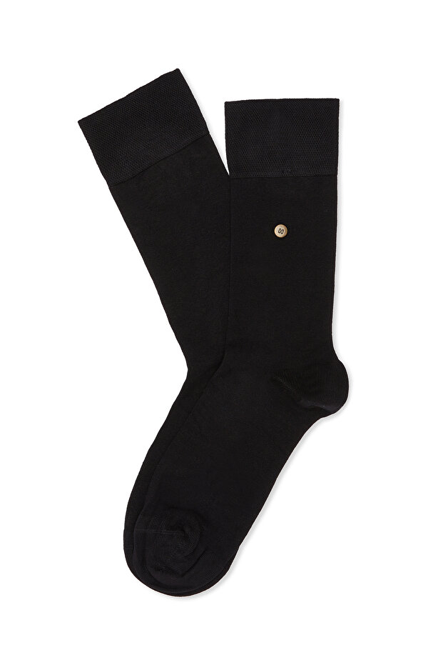 Siyah Erkek Bambu Soket Çorap - 1