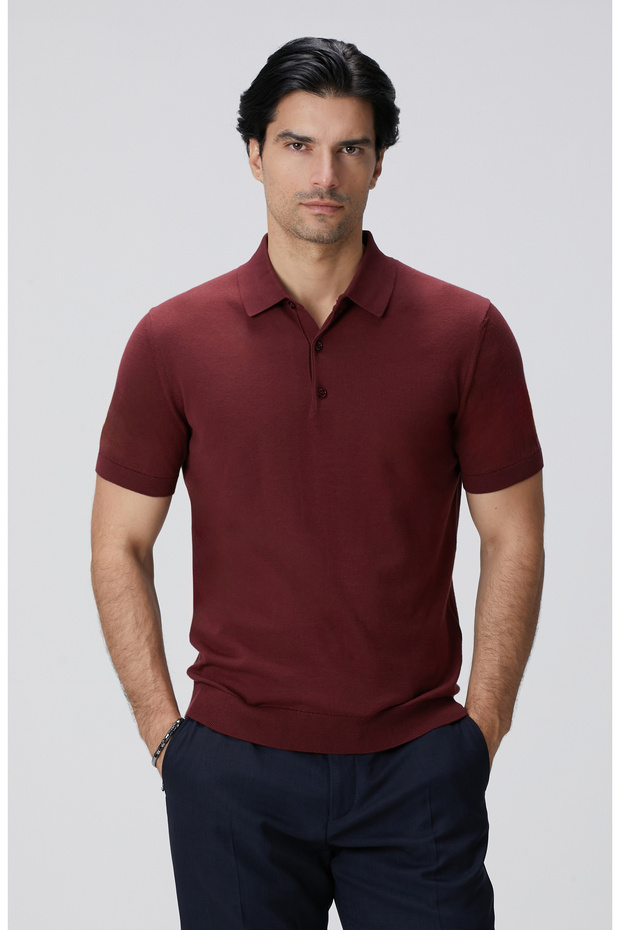 Bordo Basic Triko Kazak - 1