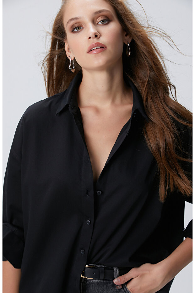 Siyah Non Iron Gömlek - 2