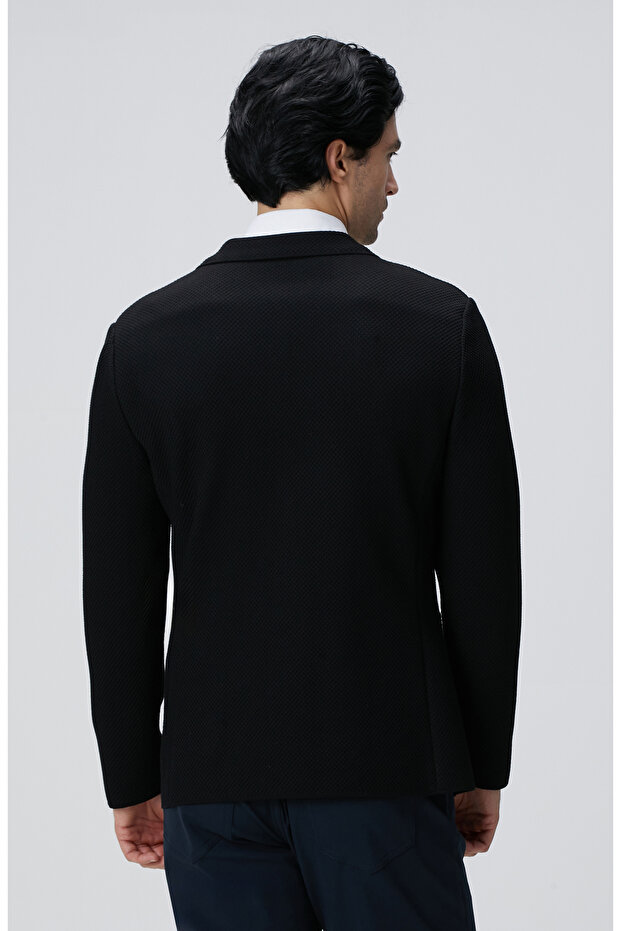 N-Tech Siyah Triko Ceket - 7