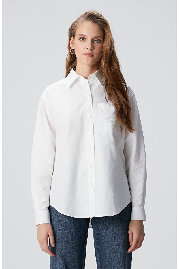 Beyaz Oxford Gömlek - 5