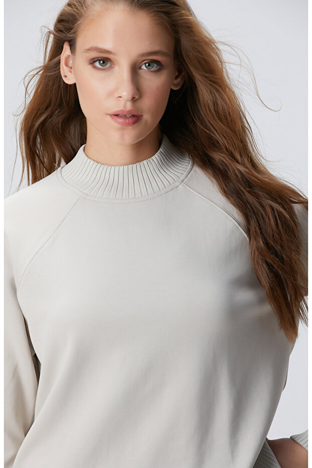 Taş Modal Karışımlı Sweatshirt - 2