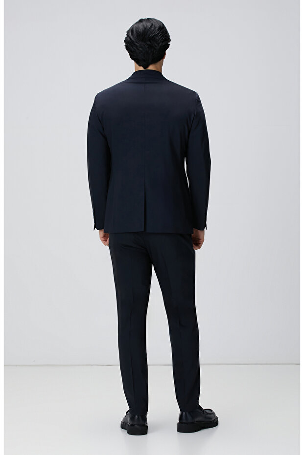 Lacivert Yün Miz Takım Elbise - 5