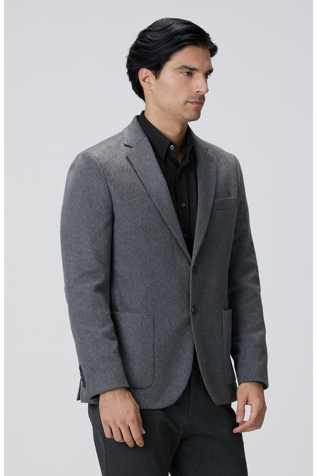 Limited Antrasit Kaşmir Ceket - 4