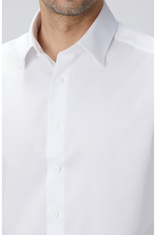 Non-Iron Beyaz Gömlek - 8