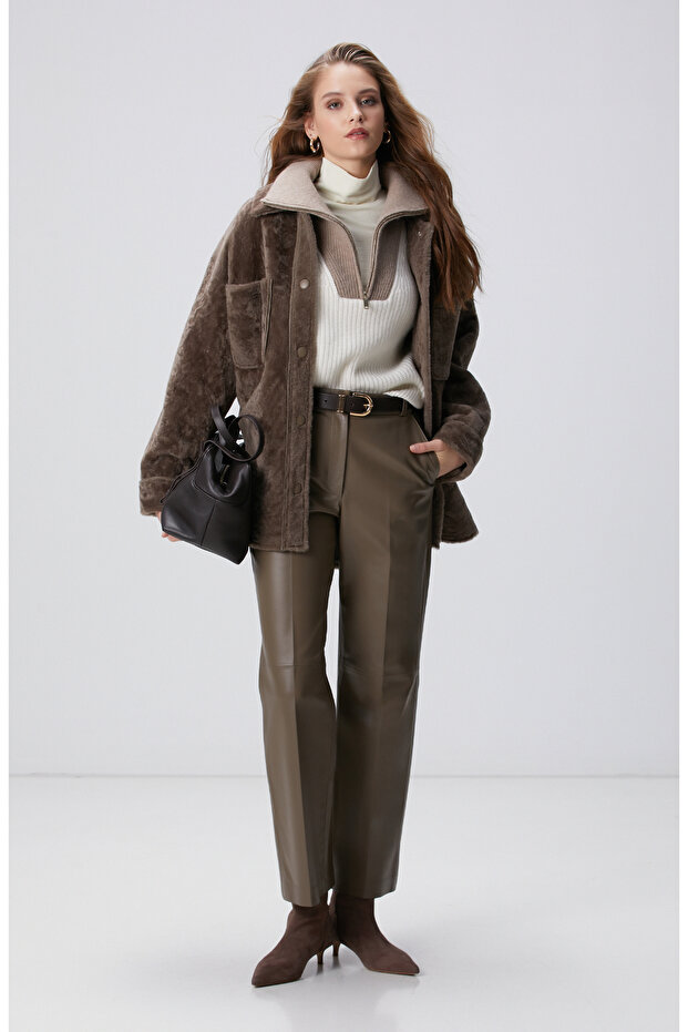 Vizon Deri Pantolon - 1