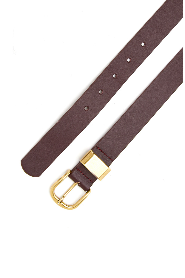 Bordo Kadın Deri Kemer - 2