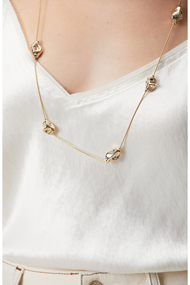 Gold Altın Rengi Kolye - 2