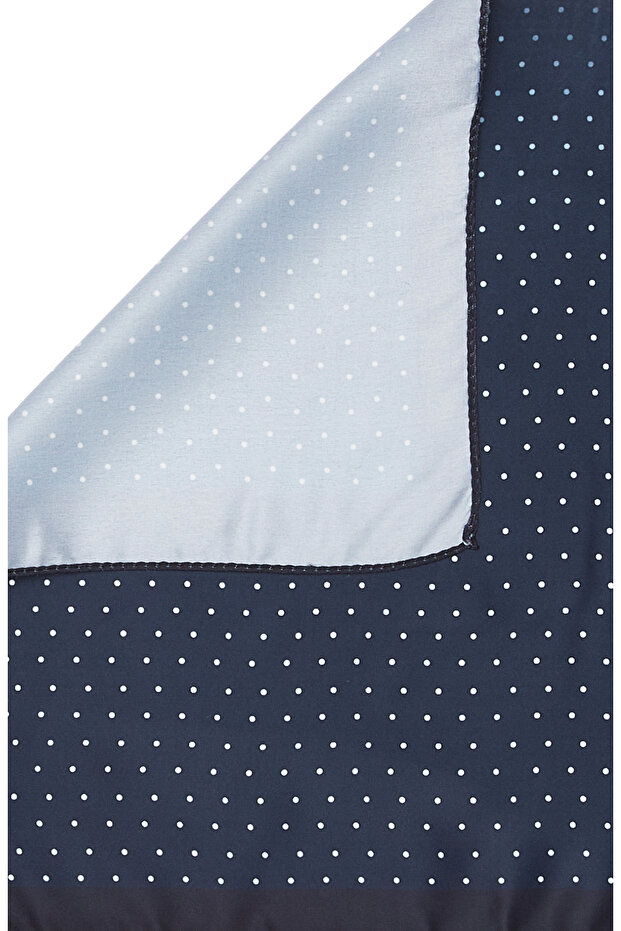 Lacivert Puantiyeli Mendil - 2