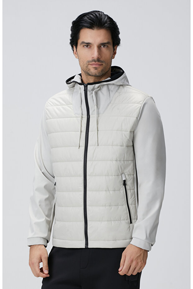 N-Tech Taş Puffer Mont - 4