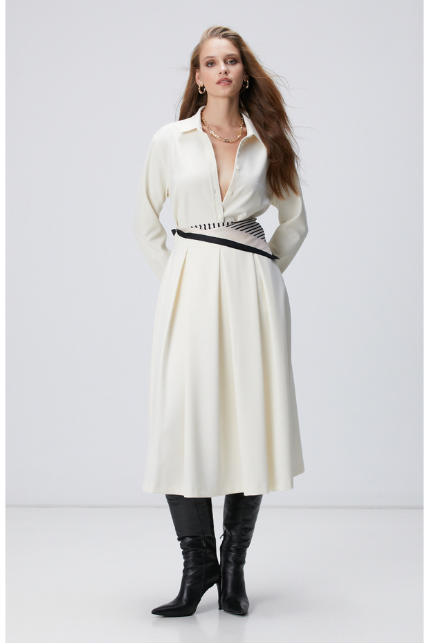 Kırık Beyaz Etek - 1