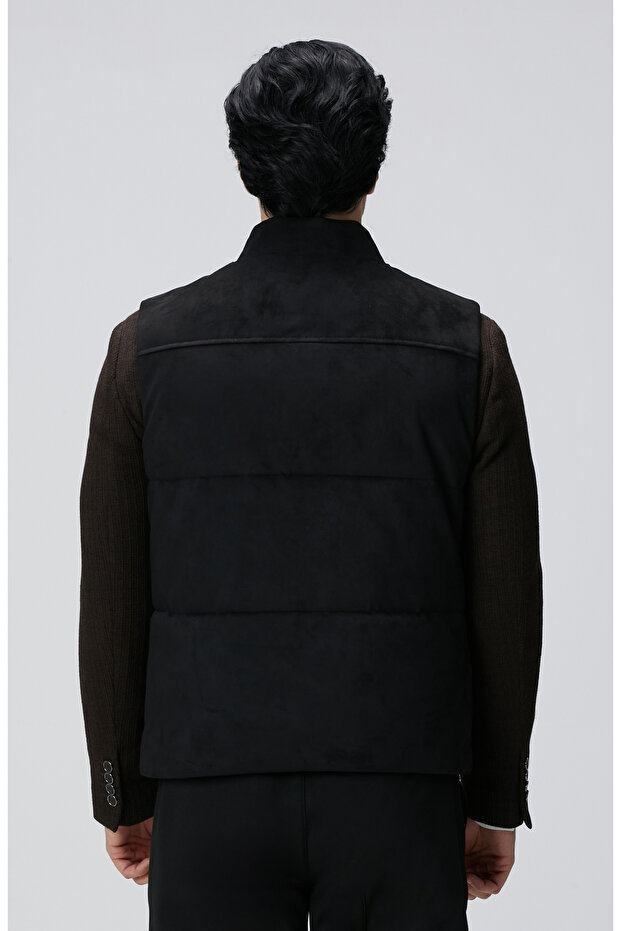 Siyah Kapitoneli Casual Yelek - 5