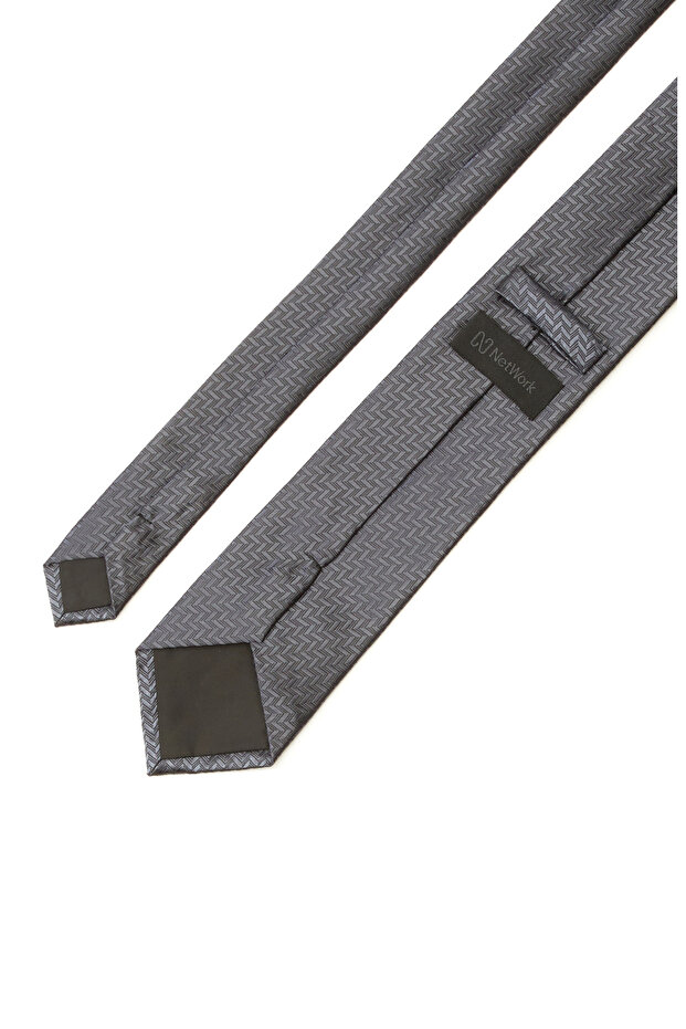 Antrasit Desenli Kravat - 2