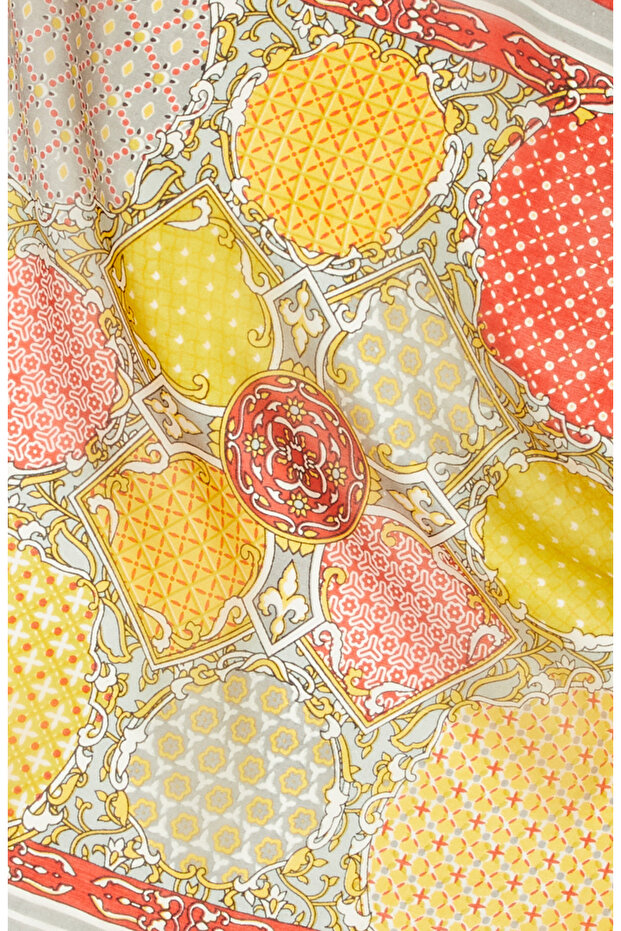 Renkli Kadın İpek Fular - 3