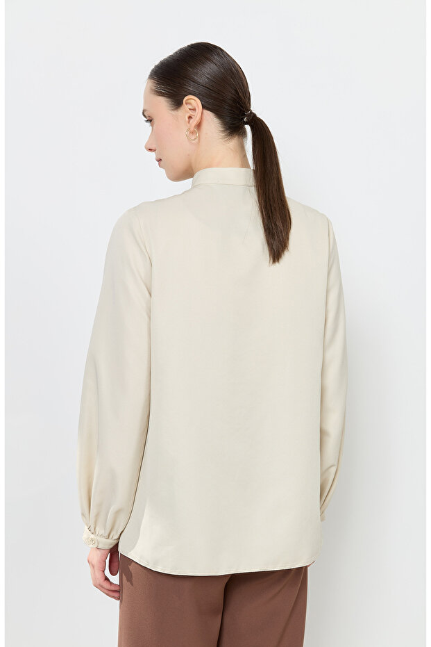 Volanlı Taş Midi Gömlek - 7