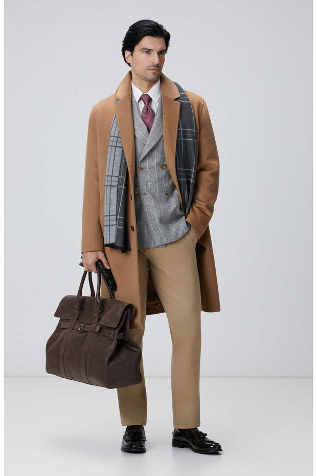 Siyah Desenli Erkek Atkı - 5