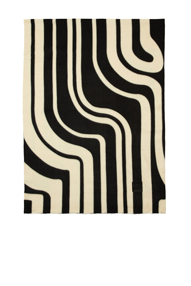 Siyah Beyaz Kadın Şal - 2