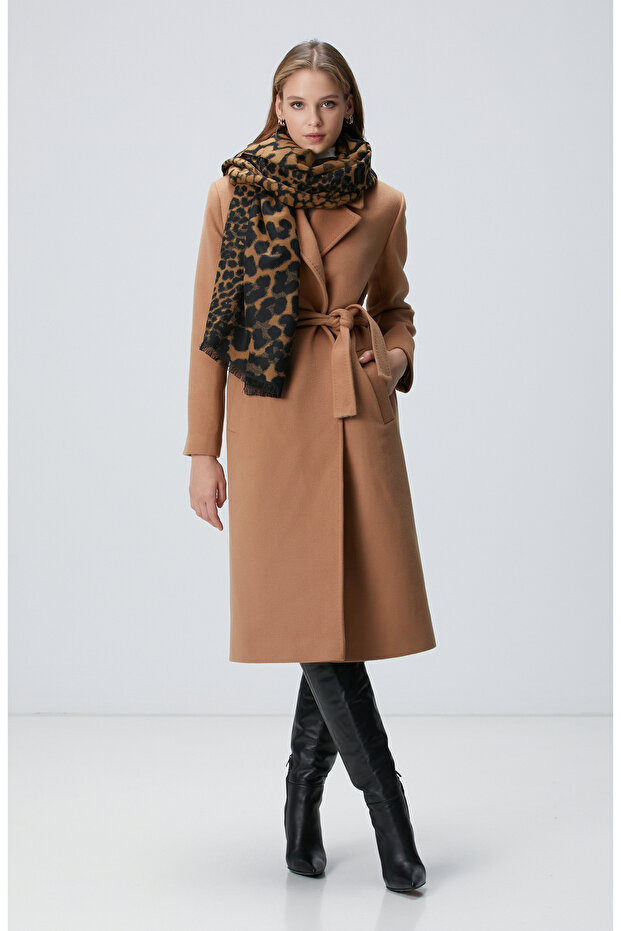 Camel Yün Karışımlı Manto - 1