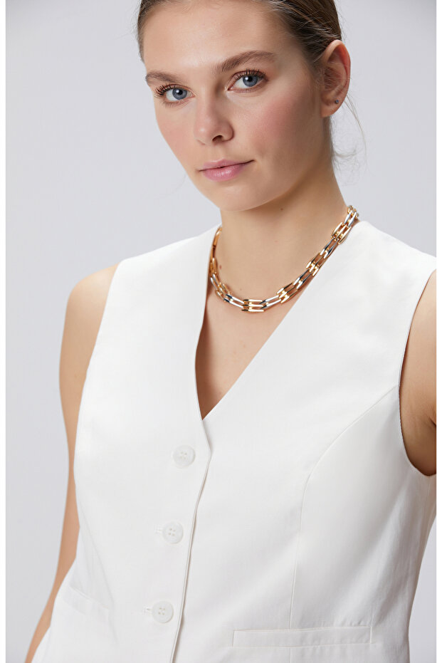 Kırık Beyaz Yelek - 2