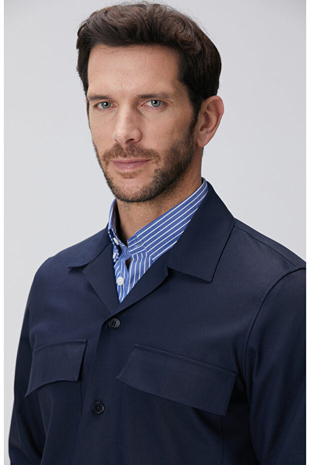 Lacivert Dış Gömlek - 6