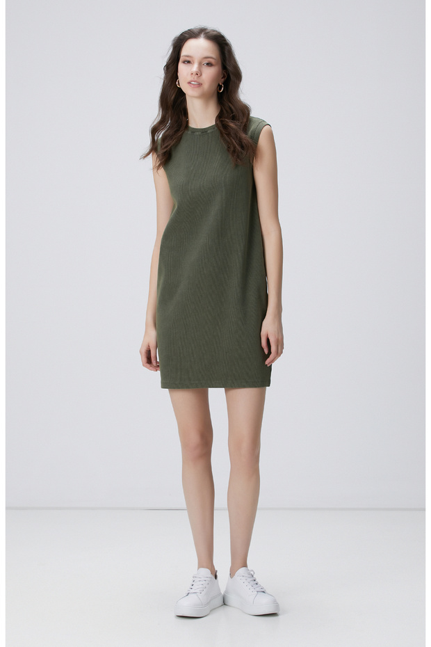 Haki Diz Boy Elbise - 3