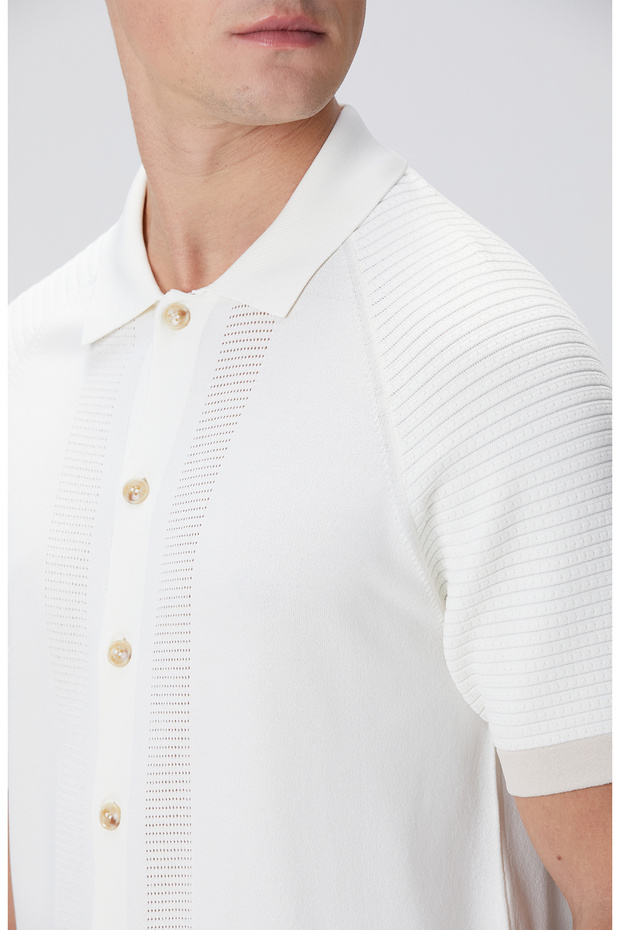 Kırık Beyaz Triko Hırka - 6