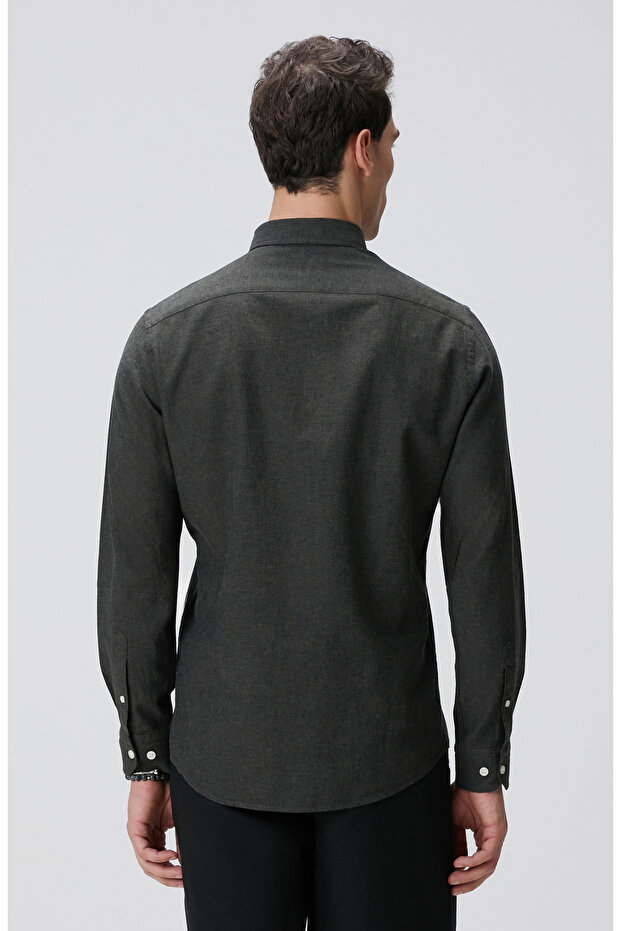 Haki Keten Gömlek - 4