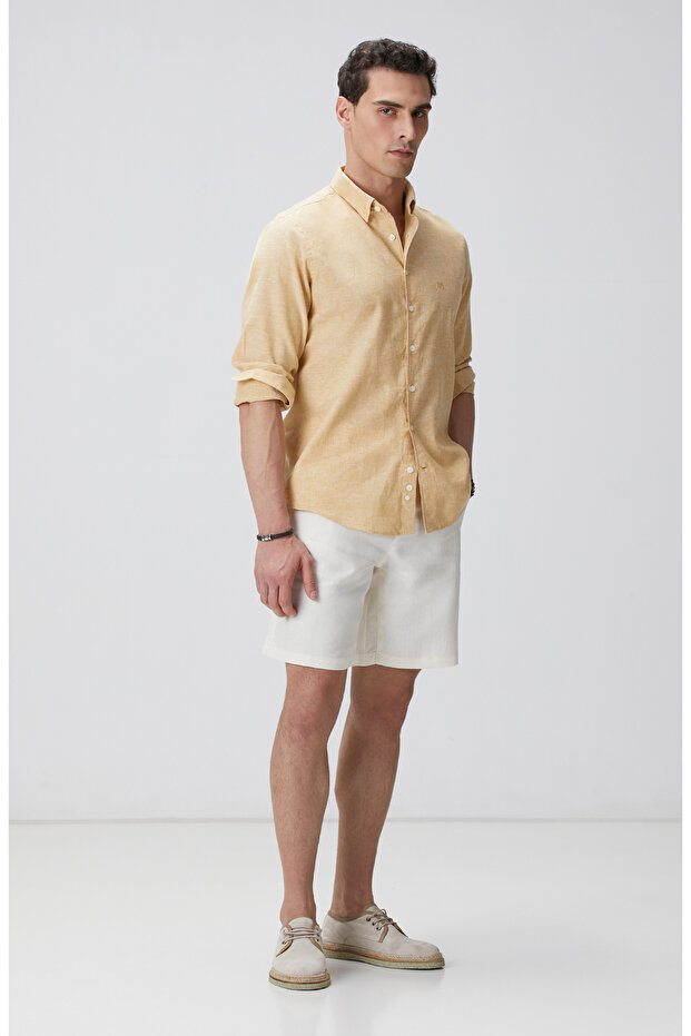 Safran Keten Gömlek - 3
