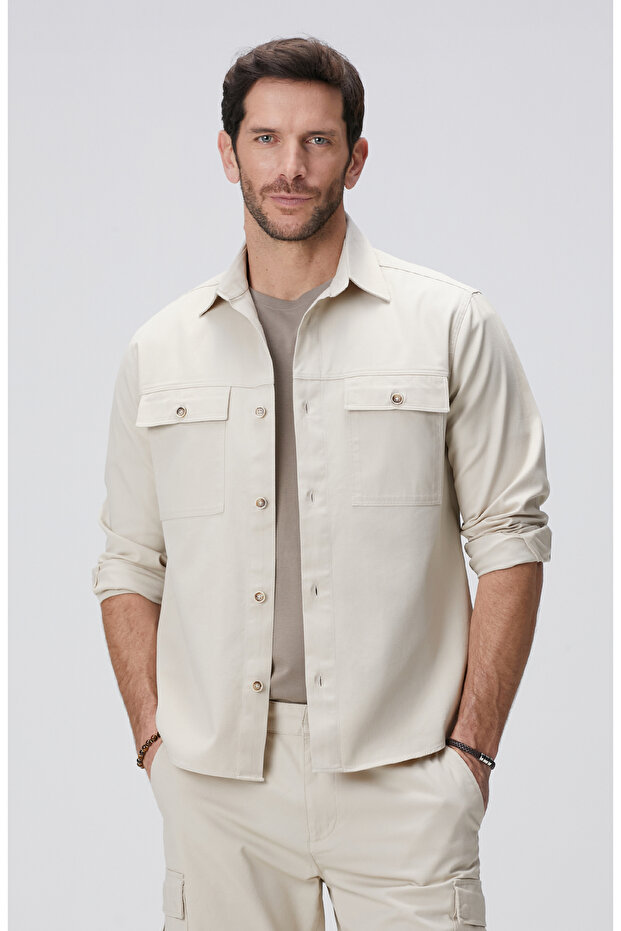 Bej Dış Gömlek - 2