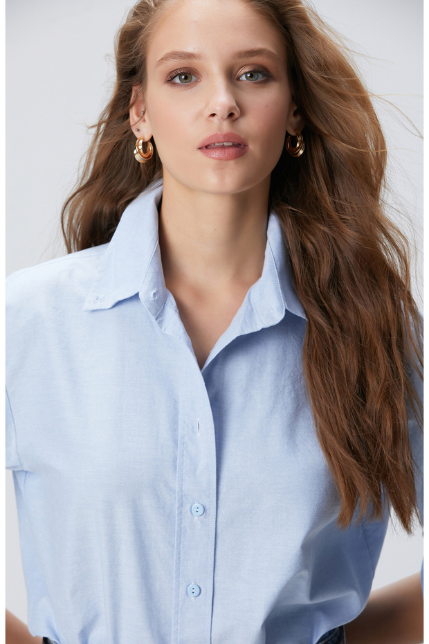 Açık Mavi Oxford Gömlek - 2