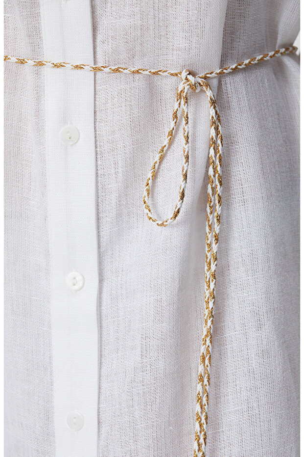 Beyaz Plaj Elbise - 6