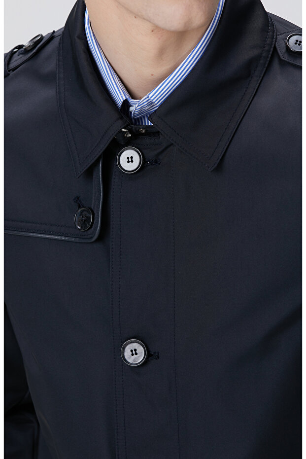 Lacivert Pardösü - 6