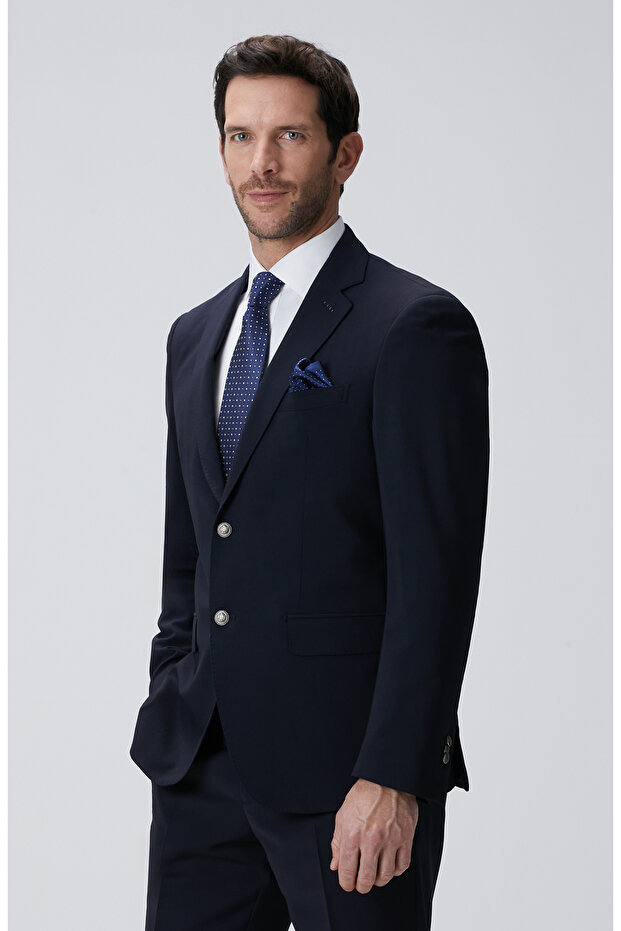 Lacivert Yün Ceket - 5