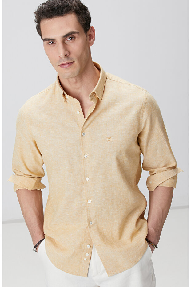 Safran Keten Gömlek - 2