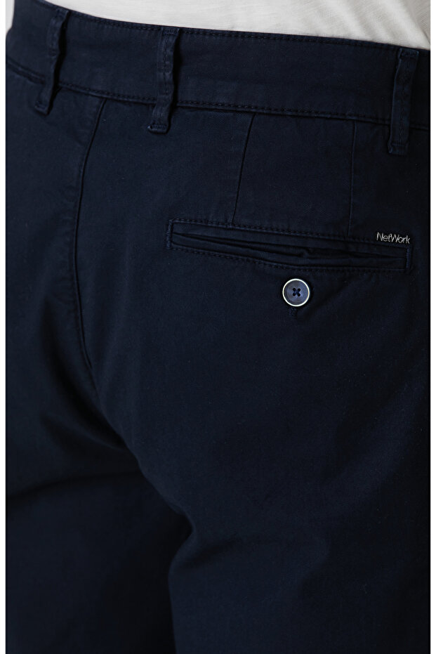 Lacivert Chino Pantolon - 5