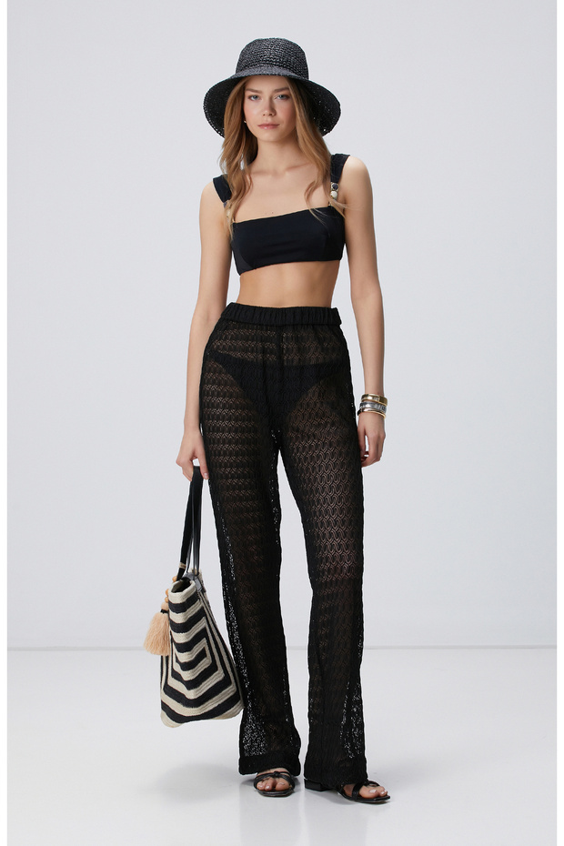 Siyah Plaj Pantolonu - 1