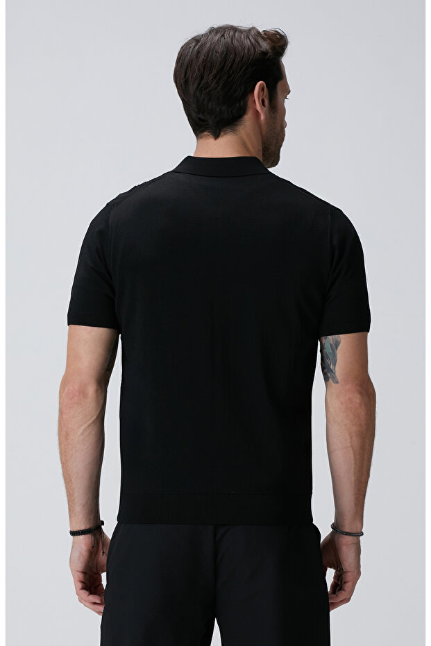 Siyah Triko Gömlek - 6