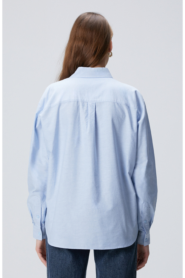 Açık Mavi Oxford Gömlek - 6