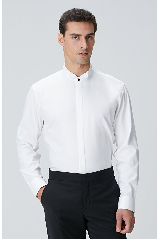 Beyaz Smokin Gömlek - 1