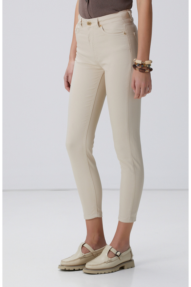 Bej Casual Pantolon - 3